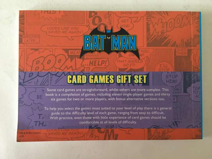 MARVEL / DC  -  VINTAGE BATMAN  TIN - PLAYING CARDS AND UNO AVENGERS WITH 5 DICE