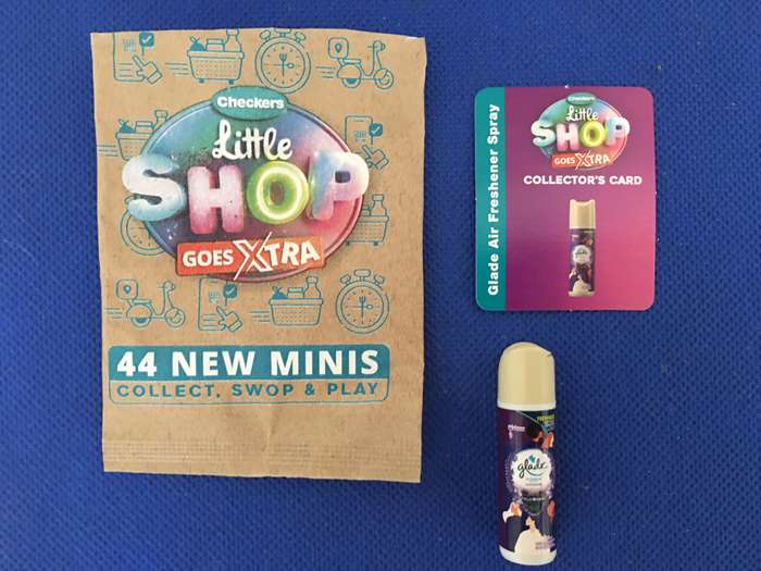 CHECKERS LITTLE SHOP MINIS GOES EXTRA - GLADE AIR FRESHNER / WITH CARD / AND BAG