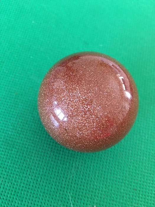 LOVELY POLISHED STRAWBERRY QUARTZ BALL  ABOUT SIZE OF GOLF BALL