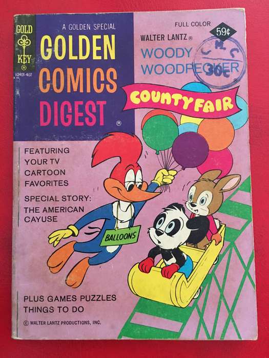LOVELY VINTAGE GOLDEN COMICS DIGEST - WOODY WOODPECKER - 1974