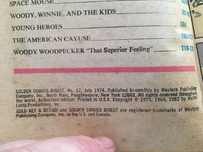 LOVELY VINTAGE GOLDEN COMICS DIGEST - WOODY WOODPECKER - 1974