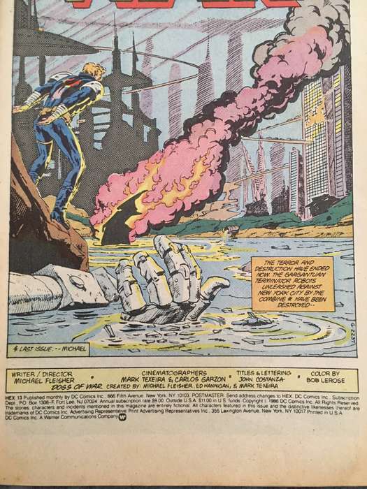 DC COMICS - HEX / THE DOGS OF WAR / NO. 13 - 1986