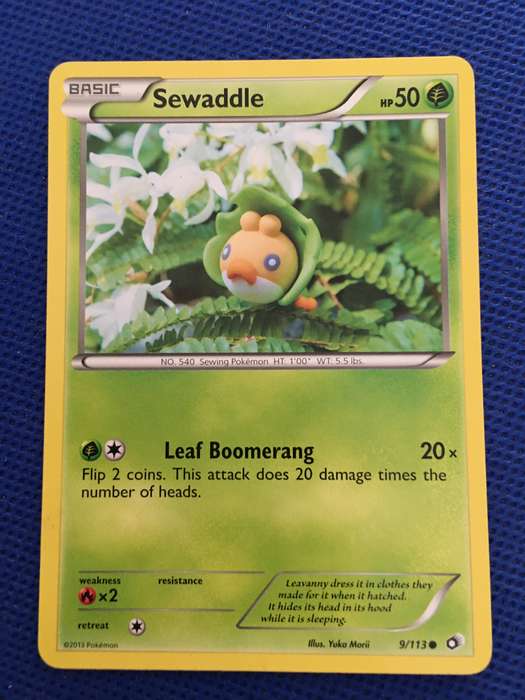 POKEMON TRADING CARD - 2013 - SEWADDLE -