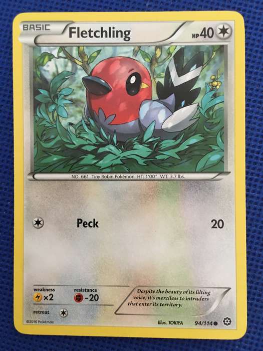 POKEMON TRADING CARD - FLETCHLING -2016