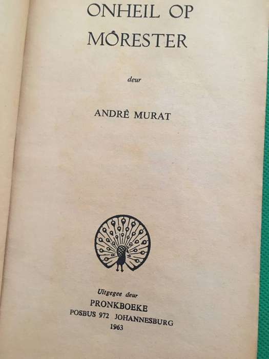 VINTAGE  PAPER BACK  BOOK - ONHEIL OP MORESTER - DEUR ANDRE MURAT
