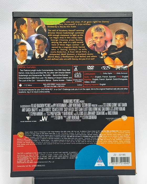 Ocean's Eleven (2001) - DVD (Region 2) (PAL)