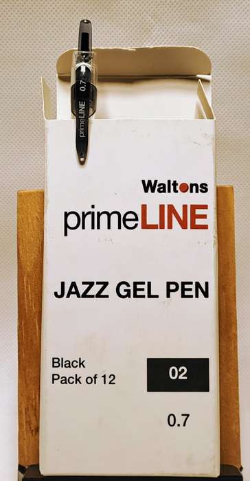 Waltons Primeline Jazz Gel Pens (Black)(0.7mm) (Pack of 12)