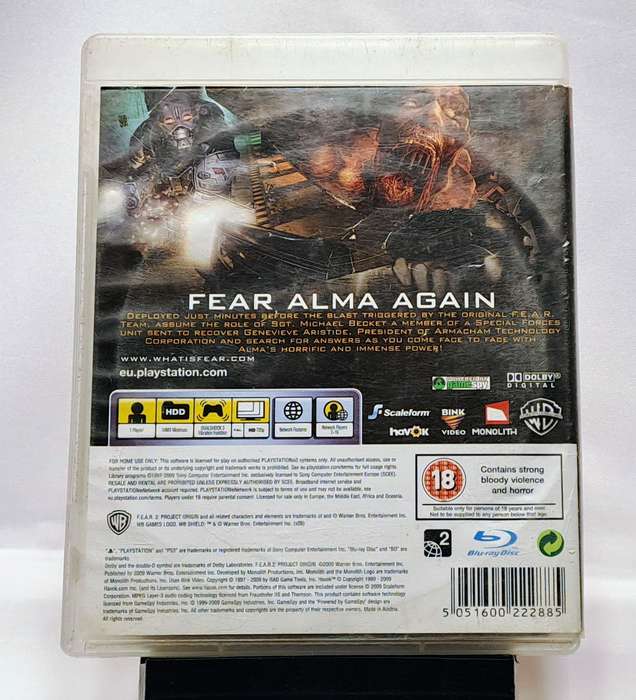 FEAR 2 (F.E.A.R 2) - Sony PlayStation 3 / PS3 Game