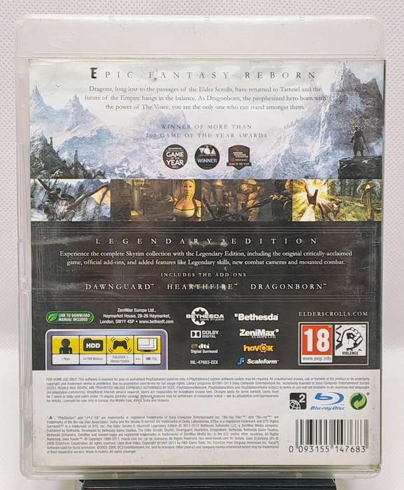The Elder Scrolls V: Skyrim (Legendary Edition) - Sony PlayStation 3 / PS3 Game