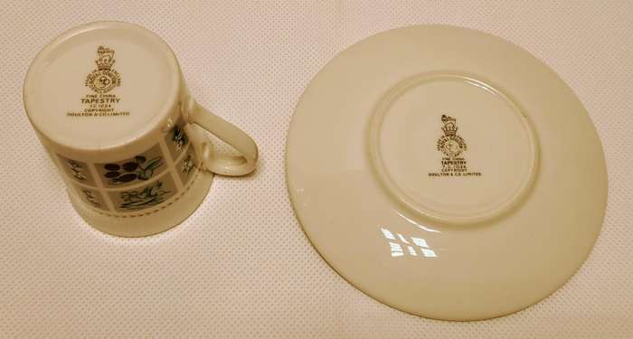 Royal Doulton Tapestry Fine Bone China Demitasse Cup & Saucer TC 1024