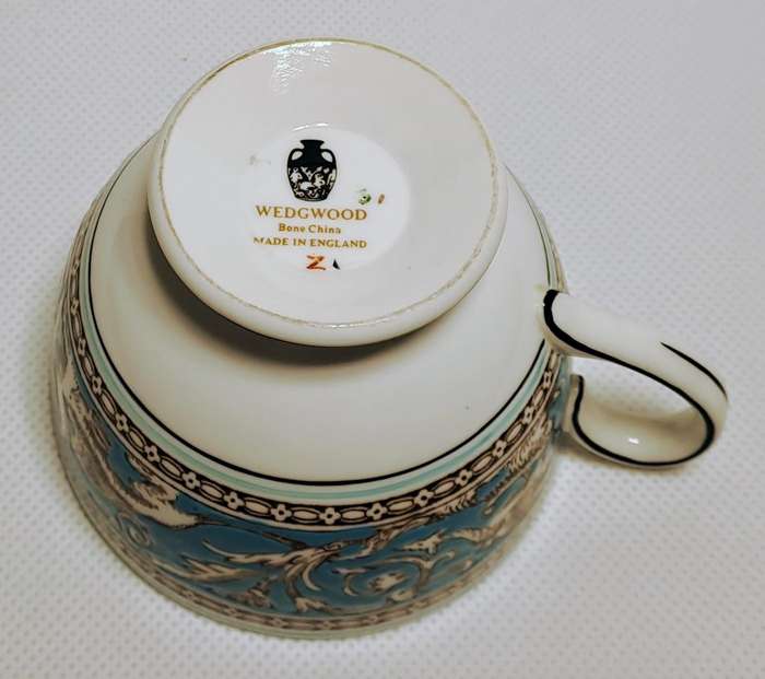 Wedgwood Florentine Turquoise Bone China Teacup Only (W2714)