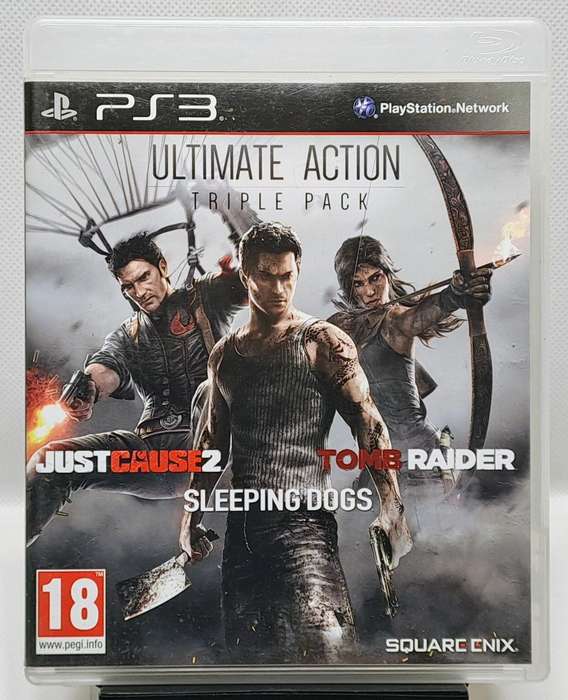 Ultimate Action Triple Pack - Sony PlayStation 3 / PS3 (Just Cause 2, Sleeping Dogs & Tomb Raider)