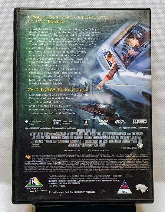 Harry Potter and the Chamber of Secrets (2002) - DVD (Region 2) (PAL)