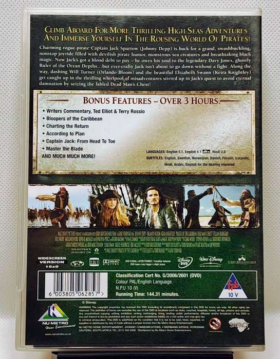 Pirates of the Caribbean Dead Mans Chest (2006) (2-Disc Special Edition) - DVD (Region 2) (PAL)