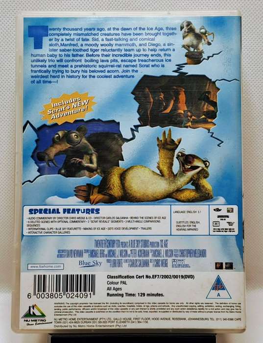 Ice Age (2002) - DVD (Region 2) (PAL)