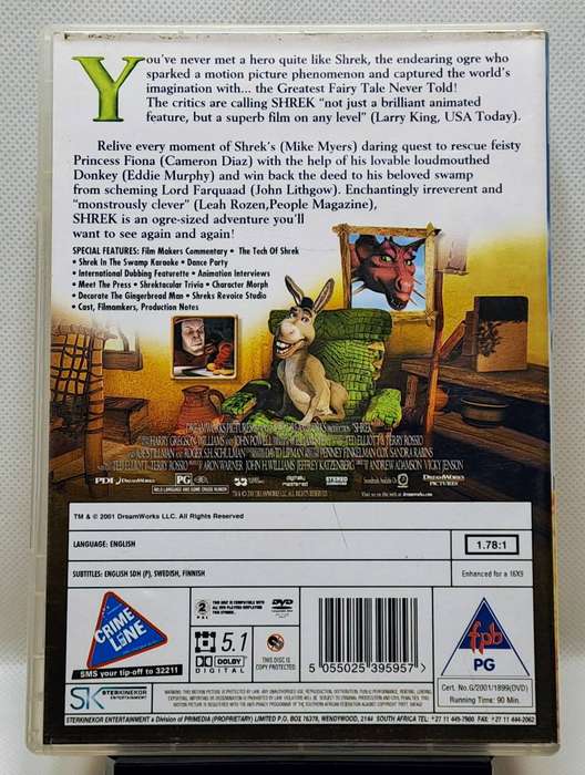 Shrek (2001) - DVD (Region 2) (PAL)