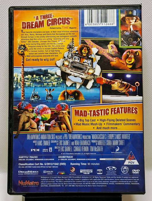 Madagascar 3 Europes Most Wanted (2012) - DVD (Region 2) (PAL)