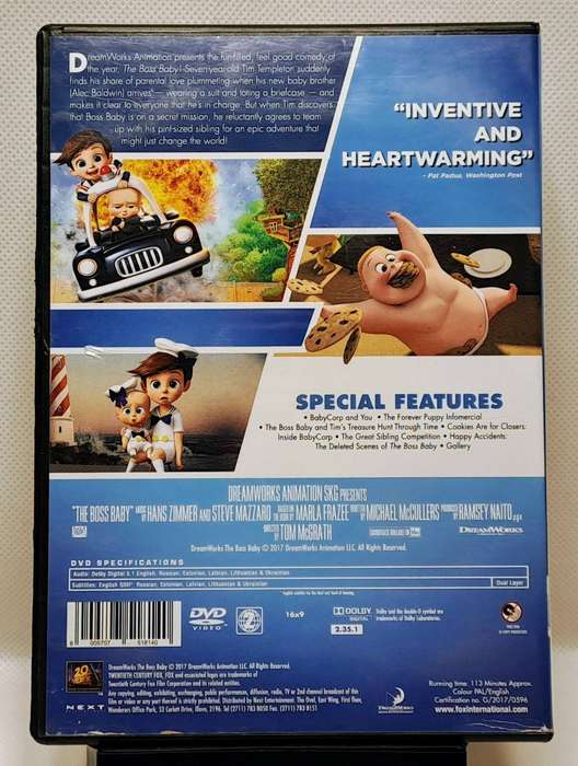 The Boss Baby (2017) - DVD (Region 2) (PAL)