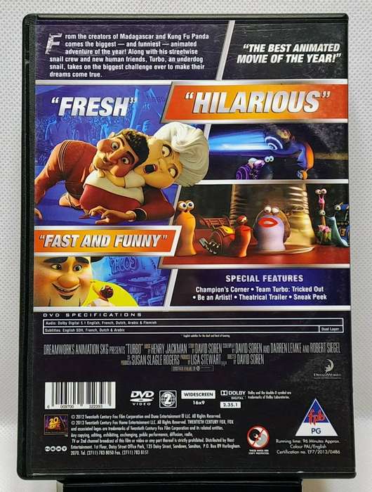 Turbo (2013) - DVD (Region 2) (PAL)