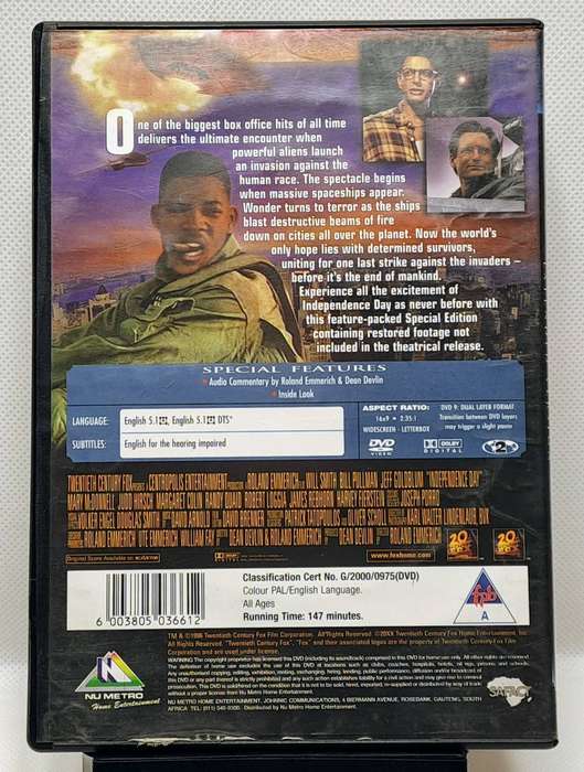 Independence Day (1996) (Extended Version) - DVD (Region 2) (PAL)