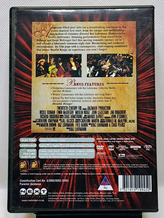 Moulin Rouge (2001) - DVD (Region 2) (PAL)
