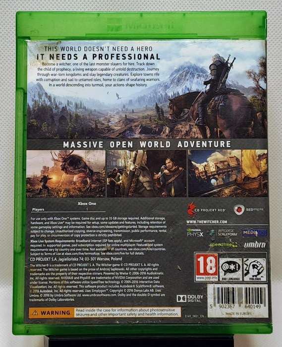 The Witcher 3: Wild Hunt - Microsoft Xbox One Game
