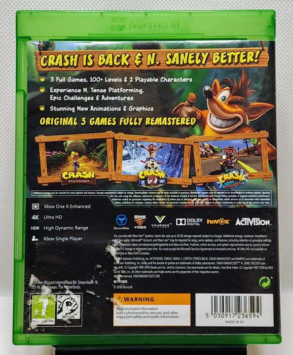 Crash Bandicoot N. Sane Trilogy - Microsoft Xbox One Game