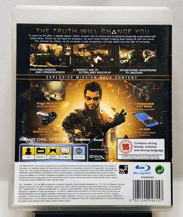 Deus Ex Human Revolution - Sony PlayStation 3 / PS3 Game