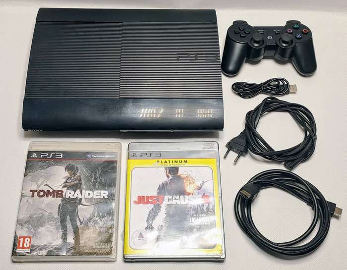Sony PlayStation 3 / PS3 Super Slim Console (500GB)(CECH-4304A) with Controller & Games