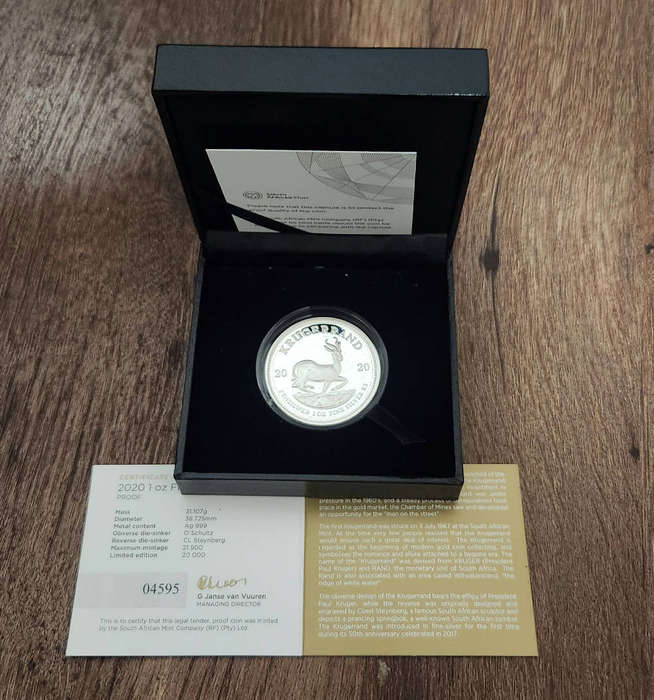 2020 1 oz silver krugerrand proof