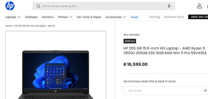 HP 255 G8 | AMD Ryzen 5, 8GB Ram, 512GB SSD, AMD Radeon Graphics