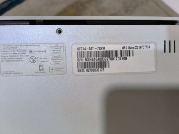 Acer Swift Business laptop | 8th Gen i7 Monster | For Spares or Repairs