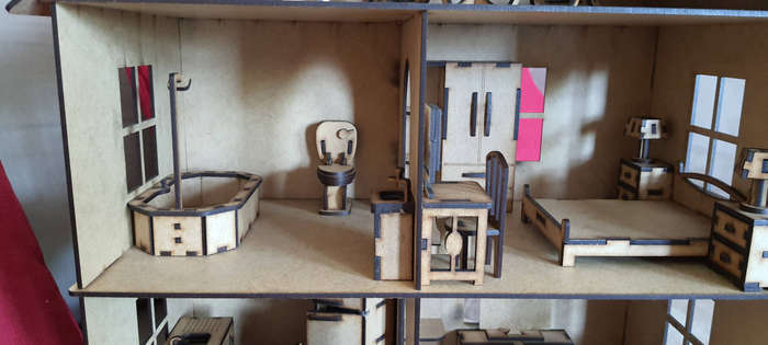 Dollhouse with furniture