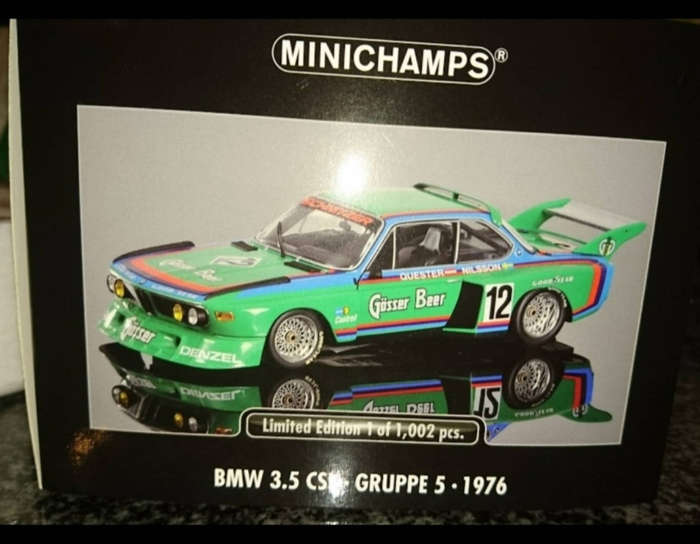 Mini champs 1/18 180762012 bmw 3.5 csl gr 5 winner 6h zeltweg 1976