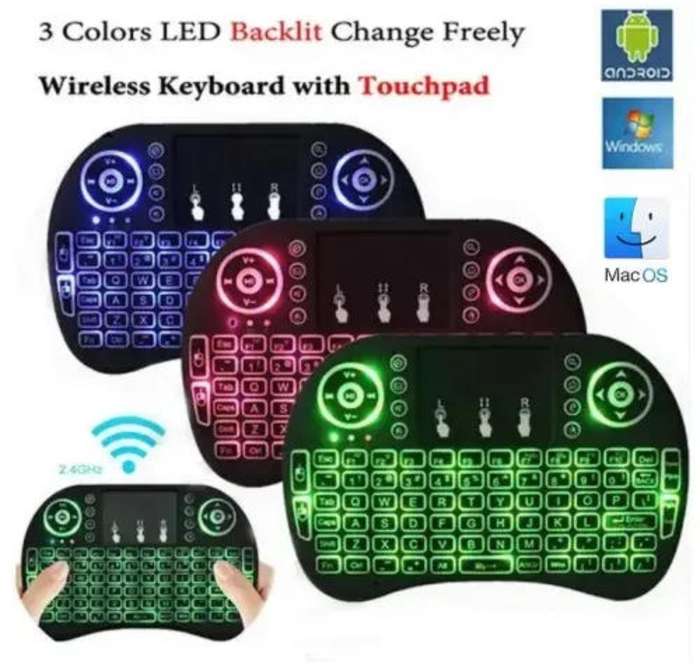 2.4GHz Wireless Handheld Keyboard with backlights, For Android Tv Box, PC or Google TV Box .