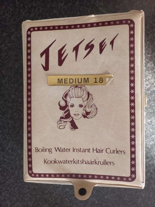 Vintage Boiling Water Instant Hair Curlers in Original Case