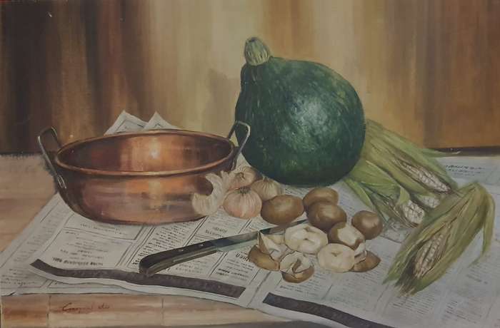 Christiaan Nice (Massive Bargain) Oil, Still-life (60cm X 90cm) Private Collection (no frame)