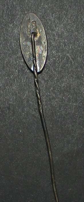 Vintage Sterling Silver Rugby Stick Pin Badge
