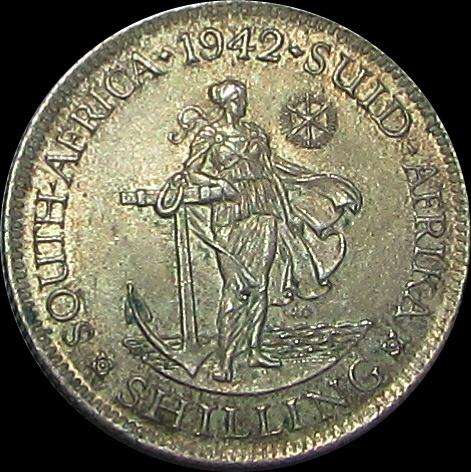 Union of South Africa 1942 Silver Shilling