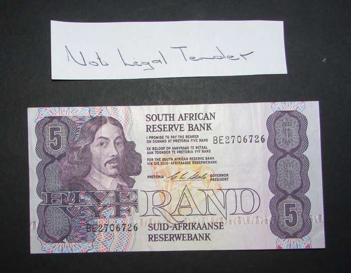 Republic of South Africa - Stals Five Rand Banknote