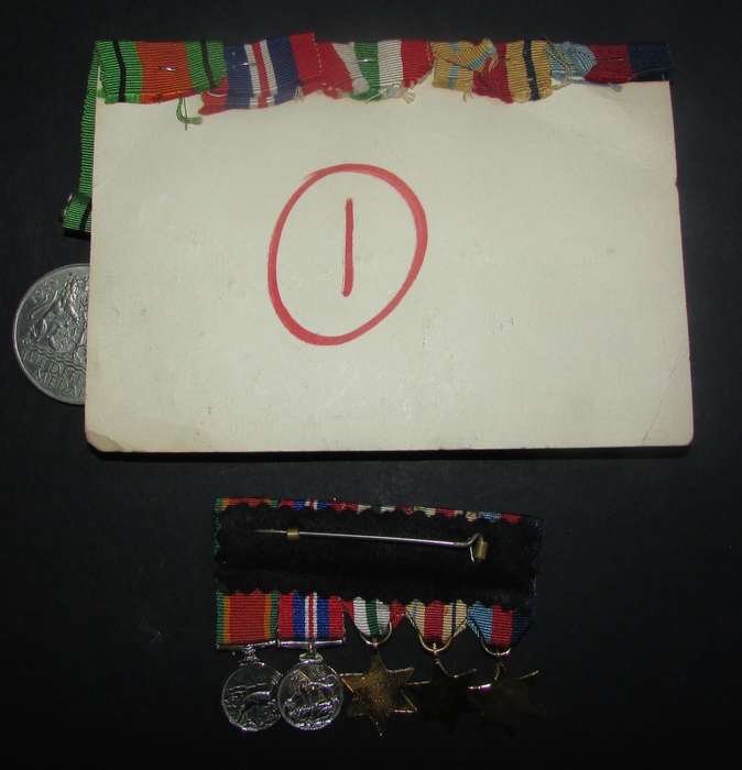 Full Size World War Two Group of 6 with Miniatures - British Issue