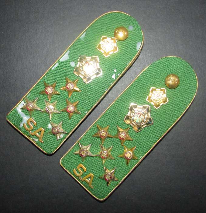 South African Officers Rank Board Pair
