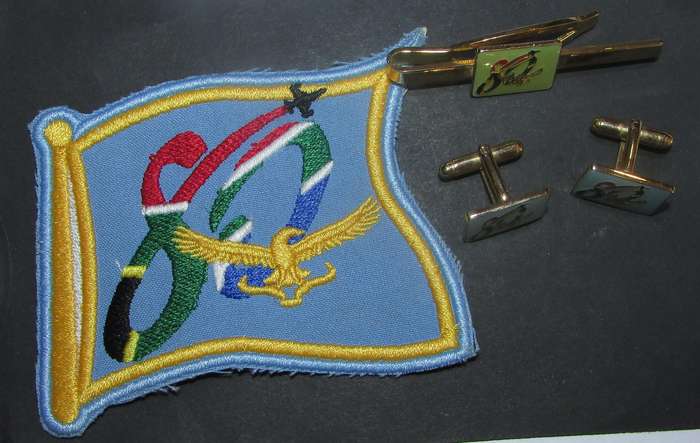 SADF - SAAF 80 Year Lot ( Patch Badge Cuff-Links and Tie-Pin )