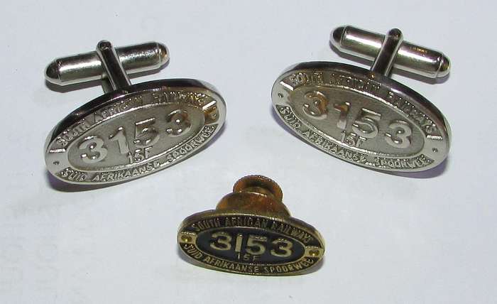 SAS/SAR Railways Commemorative Cufflinks and Tie Pin