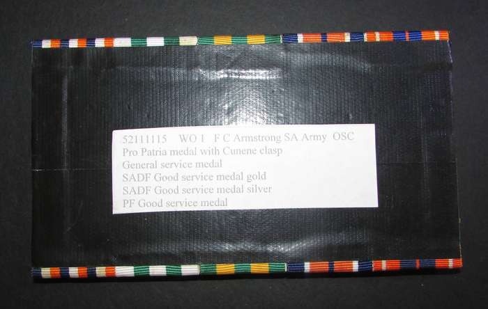 SADF - Full Size Court Mounted 30 Year Service Group:W/O1 FC Armstrong