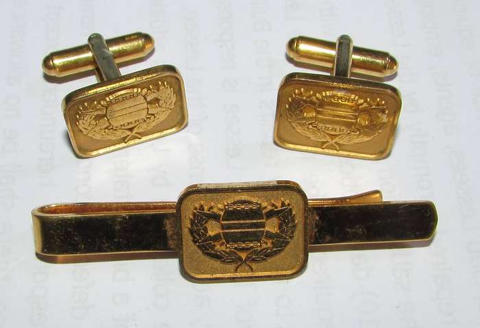 SADF - Navy Mine Counter Measure Cufflinks and Tie Pin