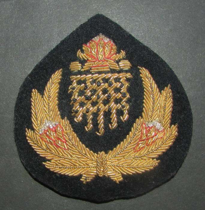 South African Customs and Border Official Bullion Wire Cap Badge