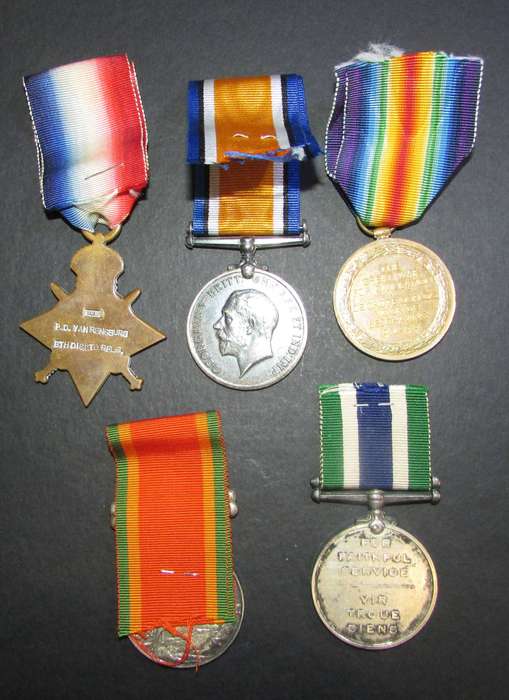 Full Size World War 1/2/SAP Van Rensburg Group of 5