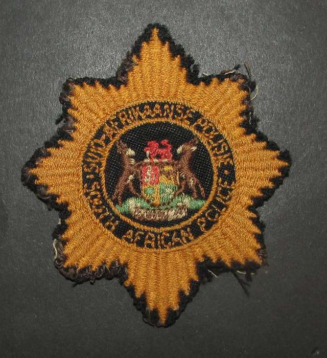 South African Police Embroidered Badge