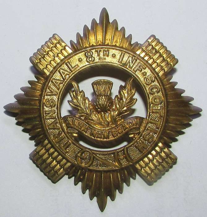 SADF - Transvaal 8th Infantry Scottish Cap Badge